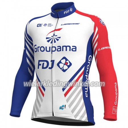 Wielershirt 2018 FDJ N001 Lange Mouw